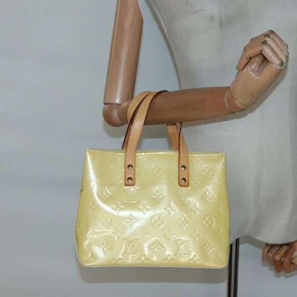 LOUIS VUITTON Monogram Vernis Reade PM Hand Bag Perle M91336 LV Auth 140064 - Picture 1 of 16